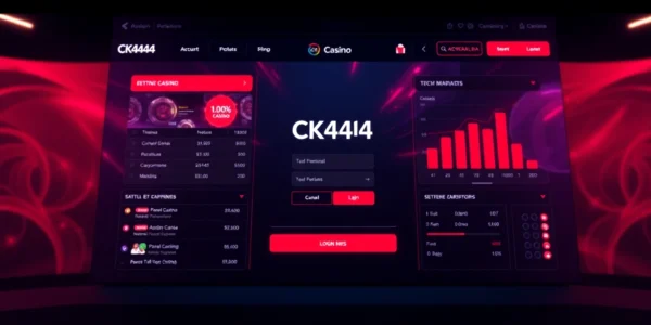 Engaging CK4444 com login screen displaying user interface with prominent branding, inviting players to access online gaming and casino features seamlessly.