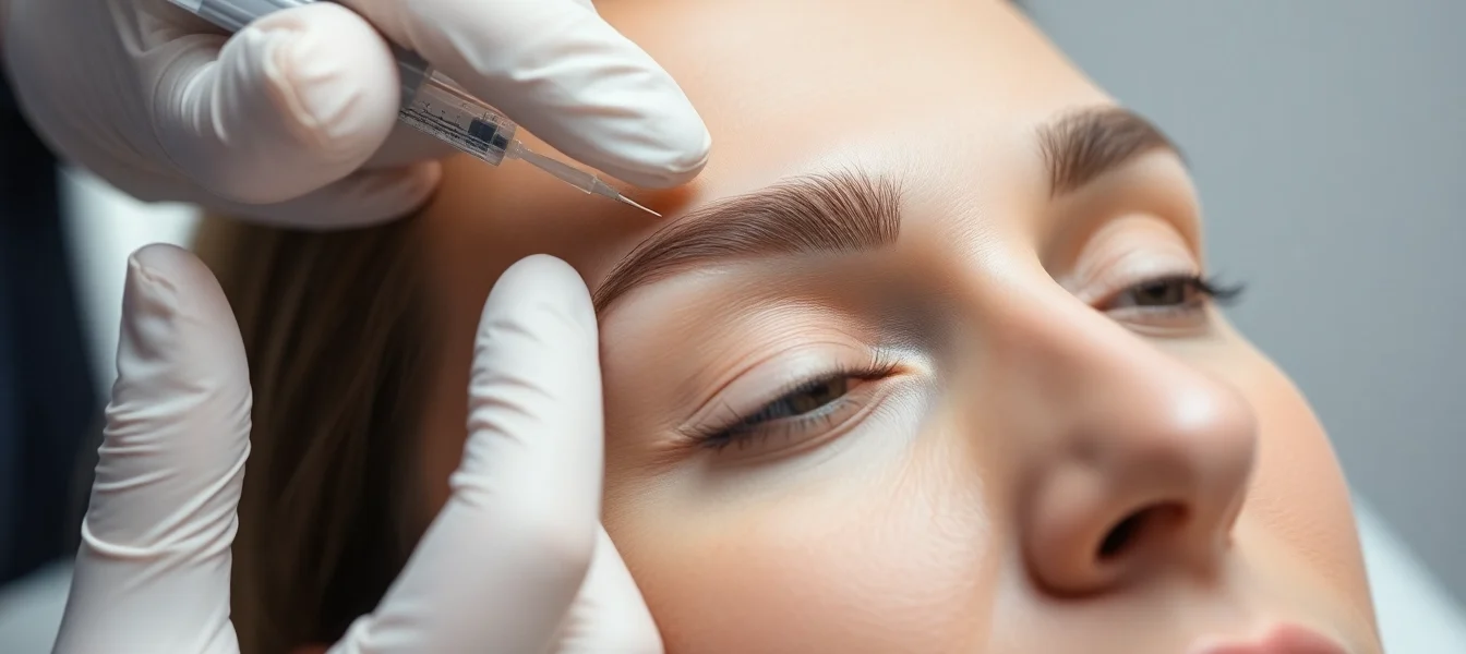 Botox Behandlung: Expert injection in a clinical setting for youthful, smooth skin, ensuring safety and precision.