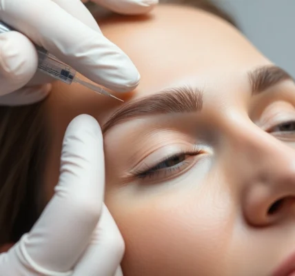 Botox Behandlung: Expert injection in a clinical setting for youthful, smooth skin, ensuring safety and precision.