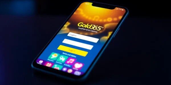 Gold365 ID interface on mobile device showcasing secure login features, emphasizing ease, trust, and accessibility for users engaging in online betting and casino games.