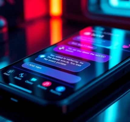 Engaging nsfw ai chat conversation displayed on a smartphone, showcasing unfiltered digital intimacy in a modern setting.